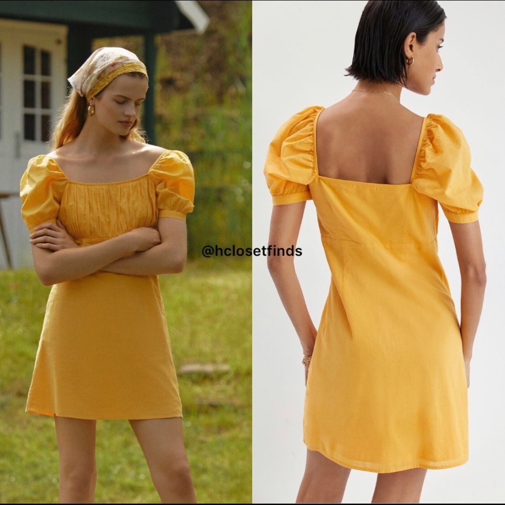 NWT Anthropologie Gathered Puff Sleeve mini dress